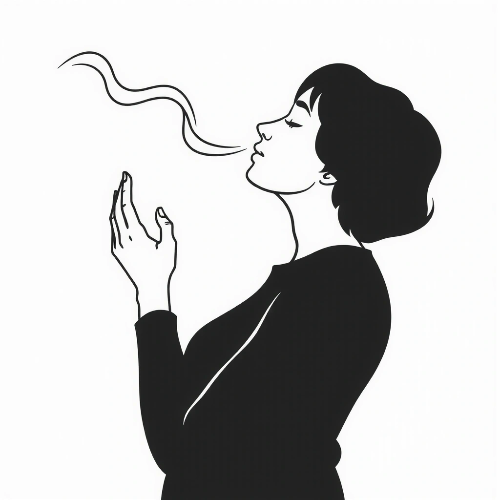 Illustration of a person practicing breathwork