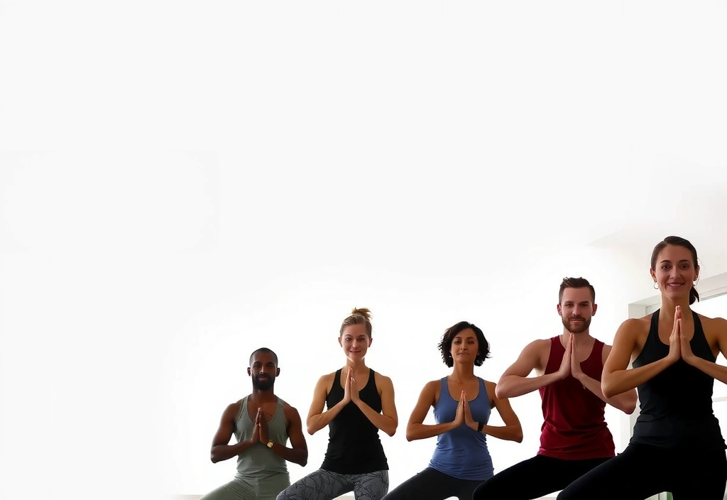 Dynamic Vinyasa Flow class with multiple students